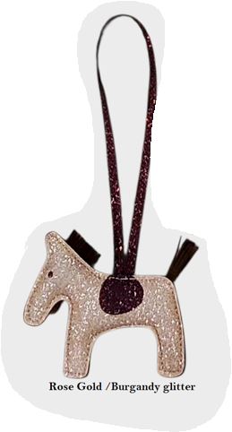 Glitter Sleutelhanger & Tas accessoire met Paard Geschenken - Maddelin Equestrian