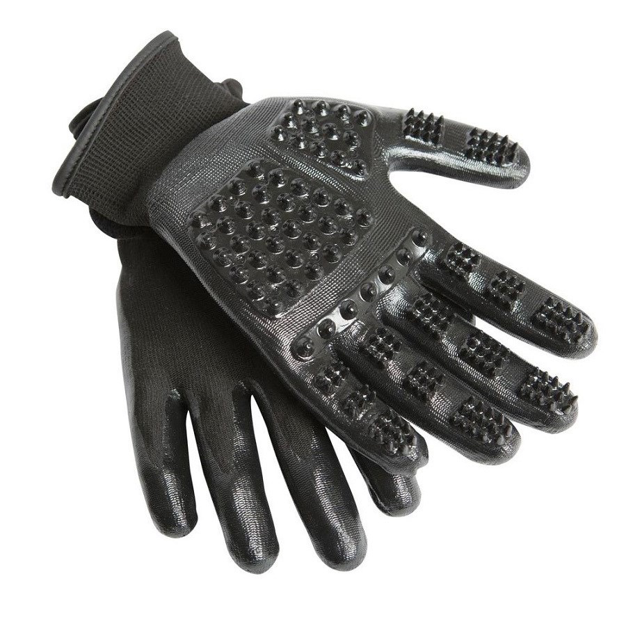 LeMieux HandsOn Grooming Handschoen ; M Black