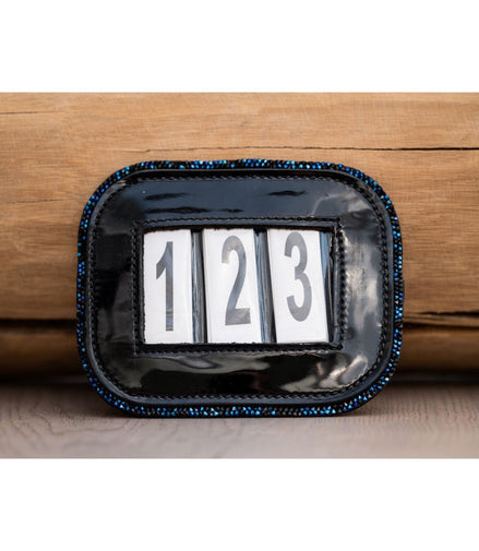 HB Showtime wedstrijd nummers lak met glitter Wedstrijdnummers - Maddelin Equestrian HB