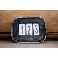 HB Showtime wedstrijd nummers lak met glitter Wedstrijdnummers - Maddelin Equestrian HB