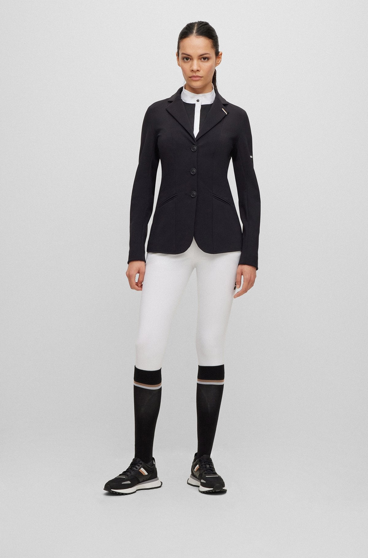 Pantalon d'équitation Boss pour femme, adhérence maximale, couleur chinée.
