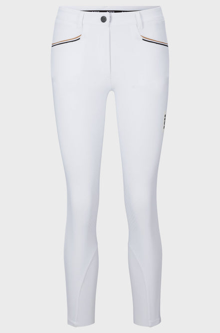 Pantalon d'équitation Boss pour femme, genouillères antidérapantes, couleur noisette.