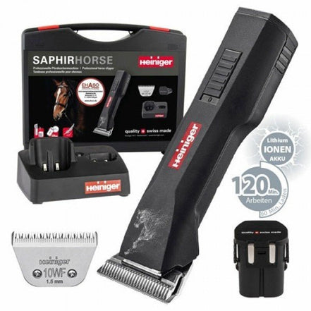 Heiniger Draadloos Scheerapparaat Saphir Horse met 2 Accu's Scheermachines - Maddelin Equestrian Heiniger