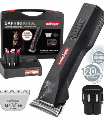 Heiniger Draadloos Scheerapparaat Saphir Horse met 2 Accu's Scheermachines - Maddelin Equestrian Heiniger