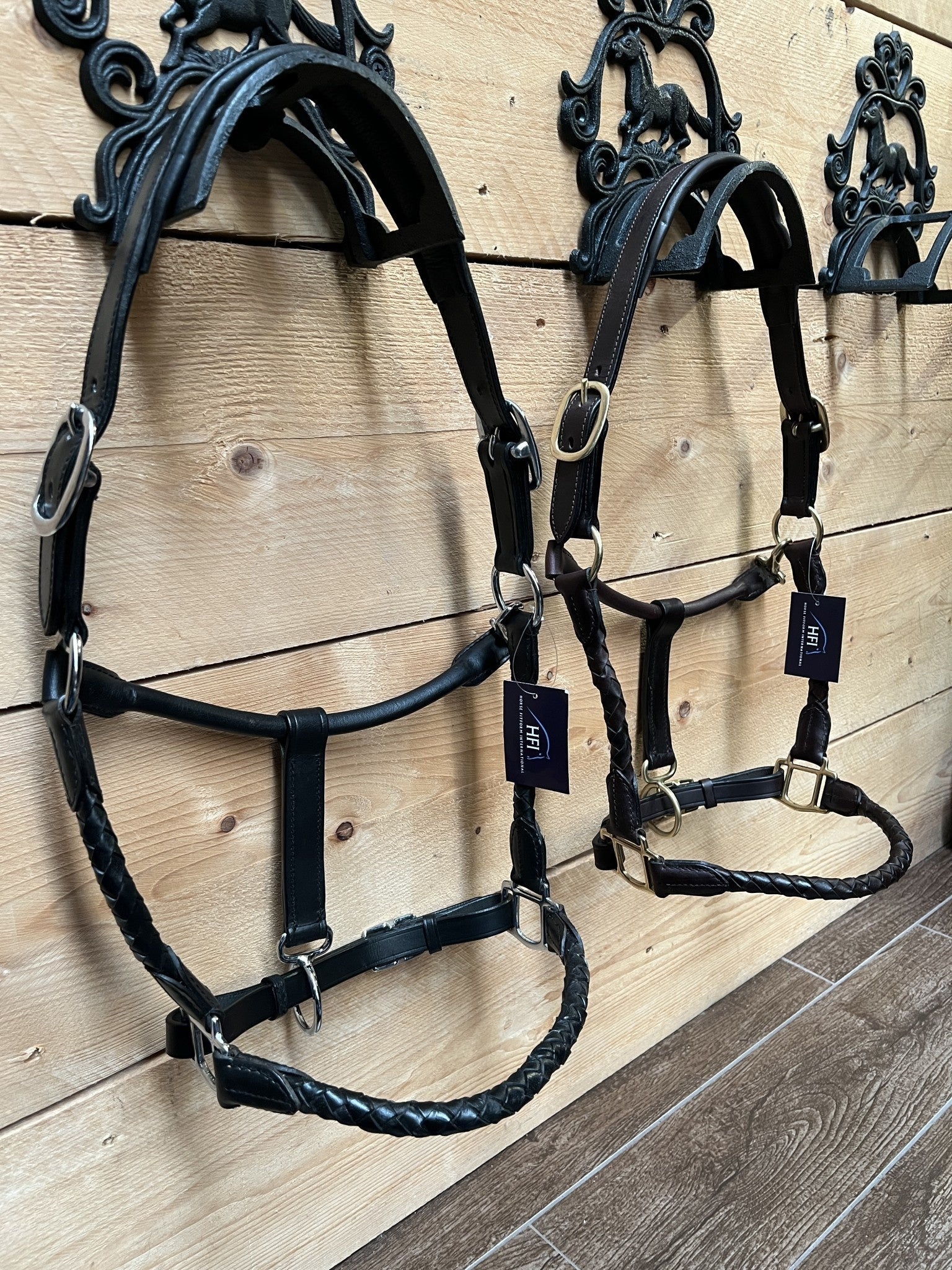 HFI Gevlochten Lederen Halster Lederen - Maddelin Equestrian HFI