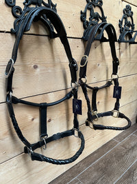 HFI Gevlochten Lederen Halster Lederen - Maddelin Equestrian HFI