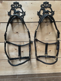 HFI Gevlochten Lederen Halster Lederen - Maddelin Equestrian HFI