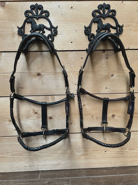 HFI Gevlochten Lederen Halster Lederen - Maddelin Equestrian HFI