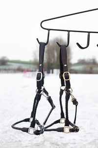 HFI Gevlochten Lederen Halster Lederen - Maddelin Equestrian HFI