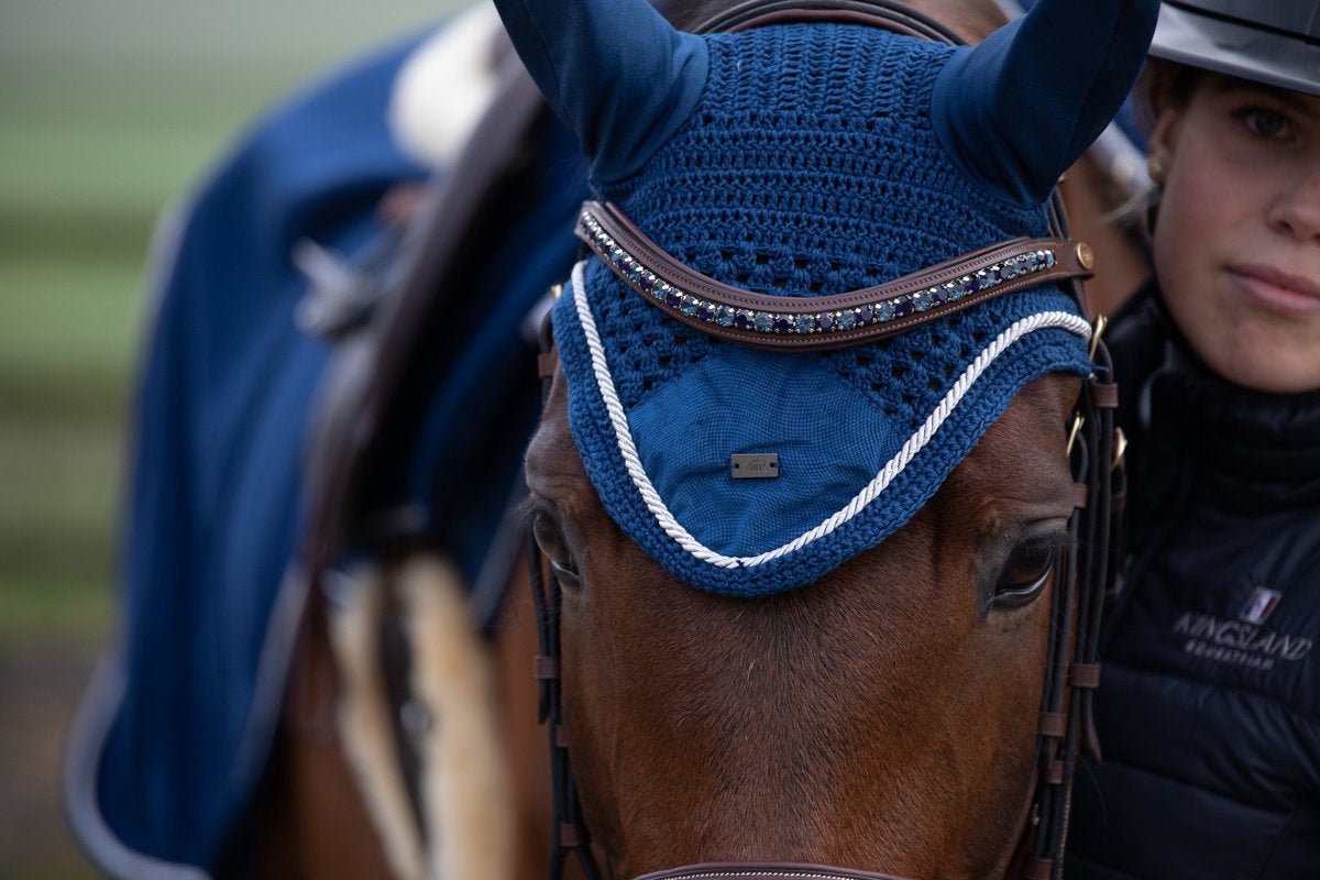 HFI Padded Wave Browband + Strass Frontriemen - Maddelin Equestrian HFI