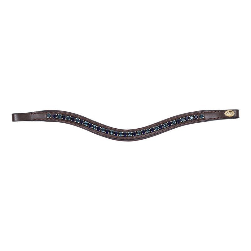 HFI Padded Wave Browband + Strass Frontriemen - Maddelin Equestrian HFI