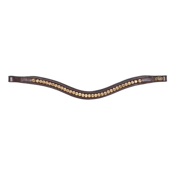 HFI Padded Wave Browband + Strass Frontriemen - Maddelin Equestrian HFI
