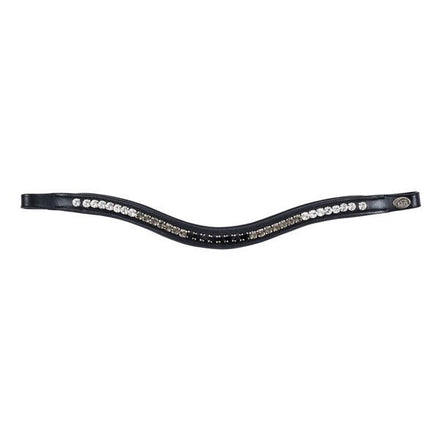 HFI Padded Wave Browband + Strass Frontriemen - Maddelin Equestrian HFI