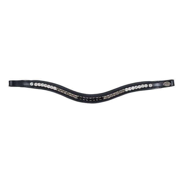 HFI Padded Wave Browband + Strass Frontriemen - Maddelin Equestrian HFI