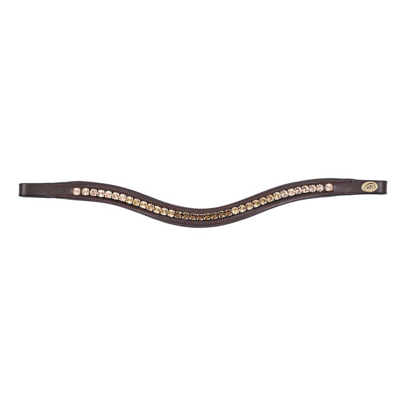 HFI Padded Wave Browband + Strass Frontriemen - Maddelin Equestrian HFI