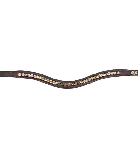 HFI Padded Wave Browband + Strass Frontriemen - Maddelin Equestrian HFI