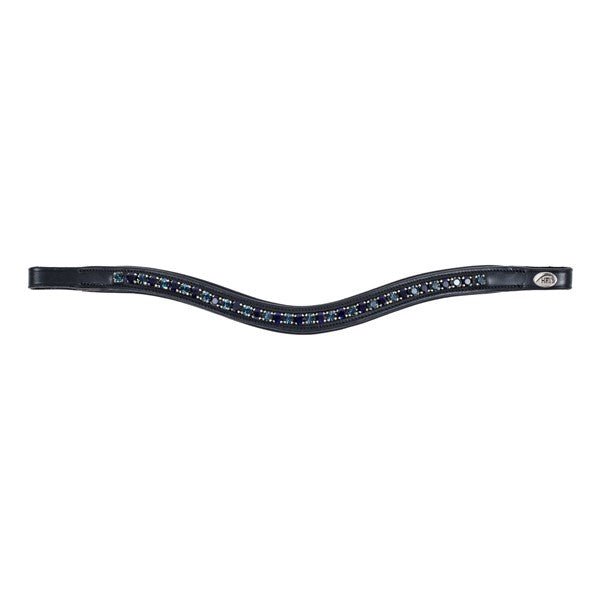 HFI Padded Wave Browband + Strass Frontriemen - Maddelin Equestrian HFI