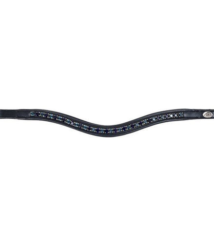 HFI Padded Wave Browband + Strass Frontriemen - Maddelin Equestrian HFI