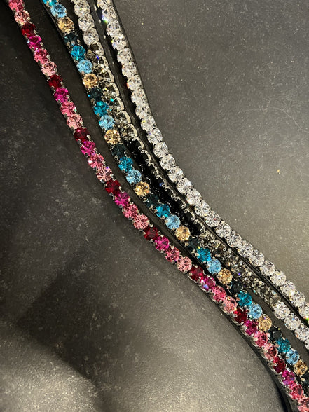 HFI Straight Browband + Strass Frontriemen - Maddelin Equestrian HFI