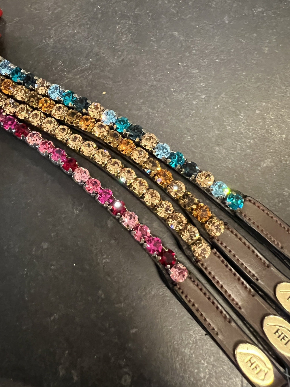 HFI Straight Browband + Strass Frontriemen - Maddelin Equestrian HFI
