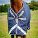 Borstsluiting van de Rhino Plus Turnout deken in Navy met Titanium Grey
