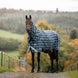 Horseware Rhino Plus Turnout deken met Vari-Layer in Hunter Check, zijaanzicht met halsstuk
