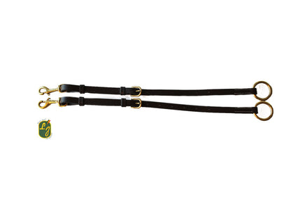 LJ Leathers Martingaalvork Leder met Musketonhaak Borstriemen en martingalen - Maddelin Equestrian LJ Leathers