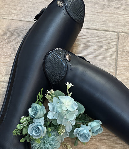 DeNiro Tricolore Salentino 01 Smooth Blue - Regal Blue/Blue navy piping/Montana Stones