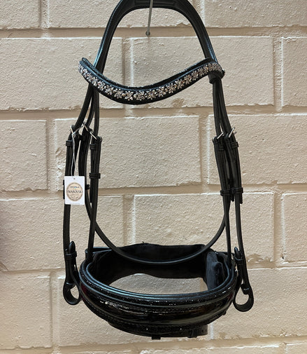 JUDI Trens Hoofdstel Traverso Rocks Black Chrome Patent Full