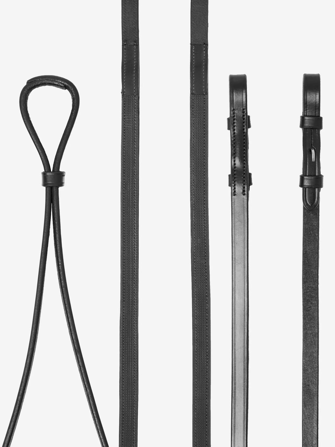 LeHunter Stangteugels Half Gevoerd Zwart/Zilver