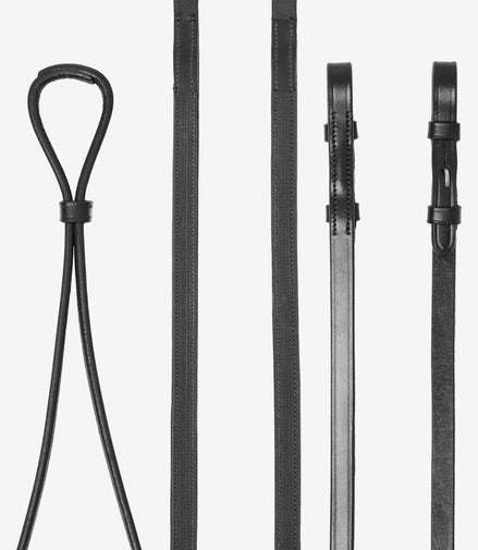 LeHunter Stangteugels Half Gevoerd Zwart/Zilver