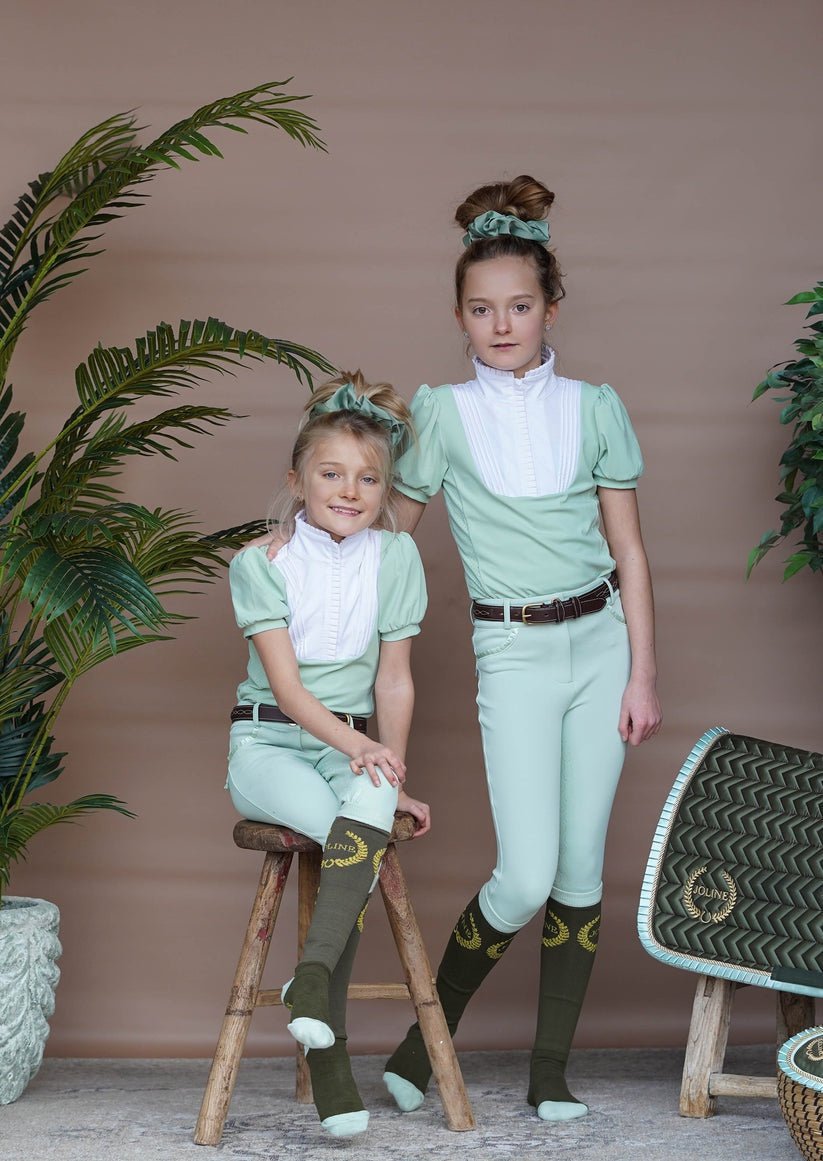 Joline Kids Rijbroek Light Green Kids - Maddelin Equestrian Joline