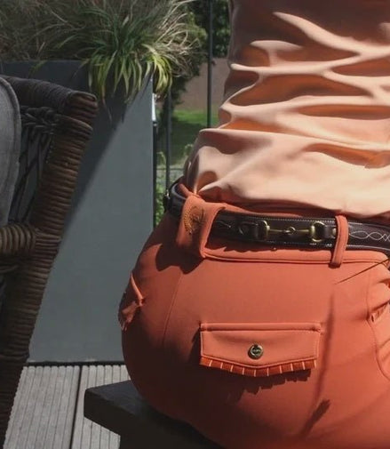 Joline Kids Rijbroek Royal Orange Kids - Maddelin Equestrian Joline