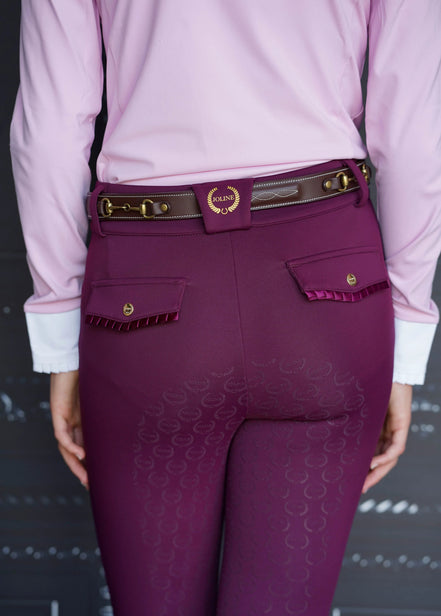 Joline Rijbroek Meisjes Burgundy Kids - Maddelin Equestrian Joline
