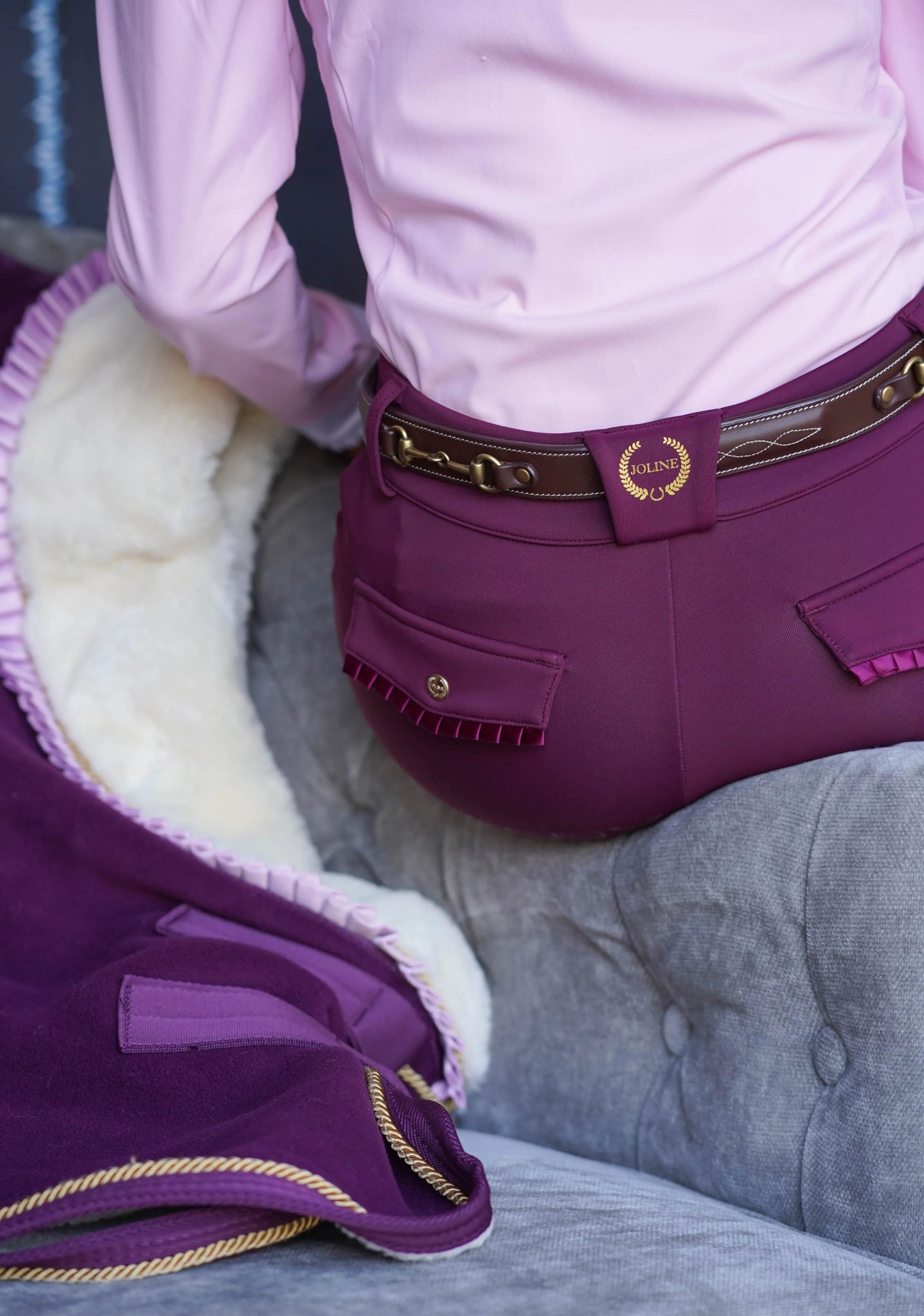 Joline Rijbroek Meisjes Burgundy Kids - Maddelin Equestrian Joline