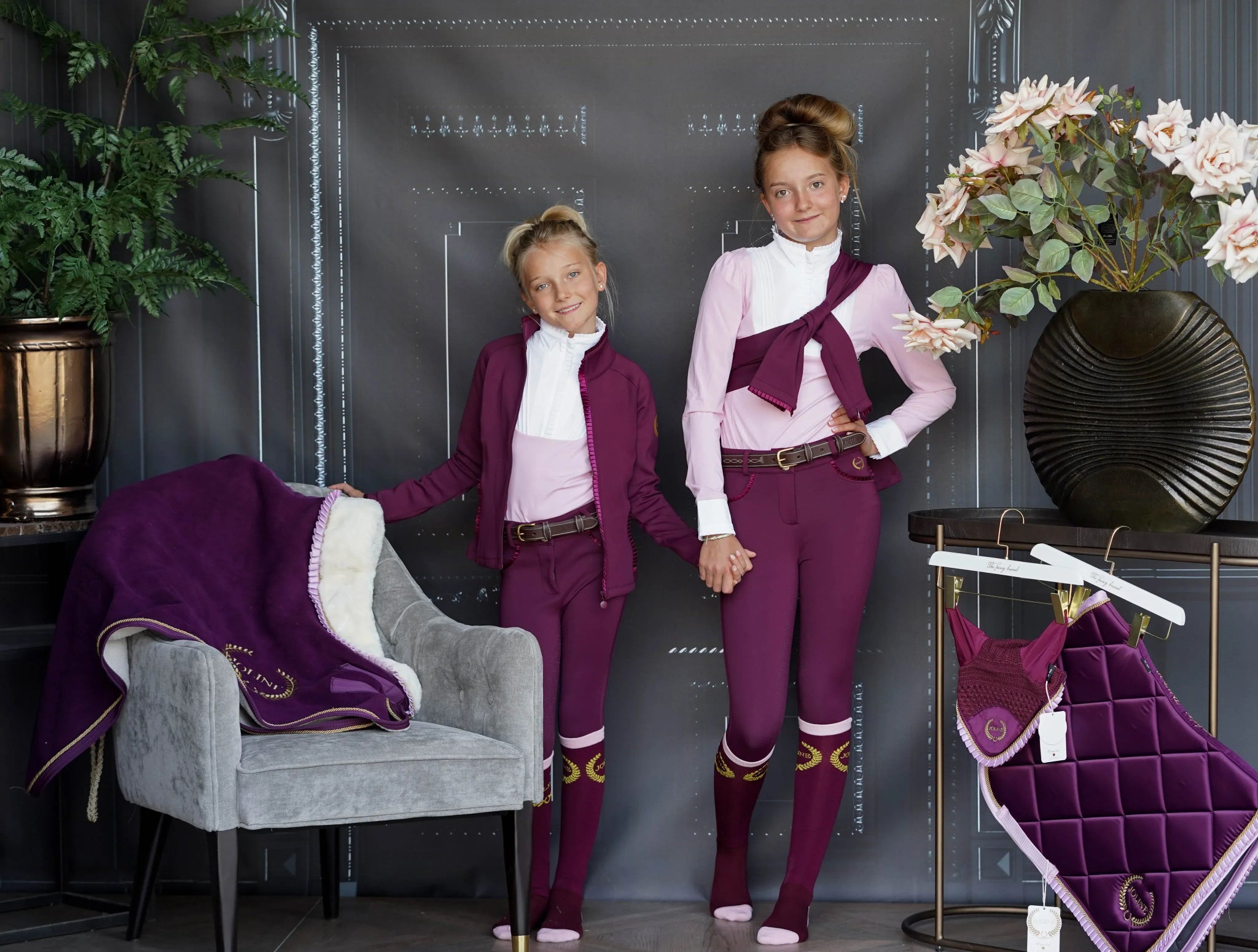 Joline Rijbroek Meisjes Burgundy Kids - Maddelin Equestrian Joline