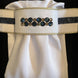 JUDI Stock Tie Crystal Fabric Blue Odessa Double Navy Gold Golden Trim L Wedstrijd Accessoires - Maddelin Equestrian JUDI