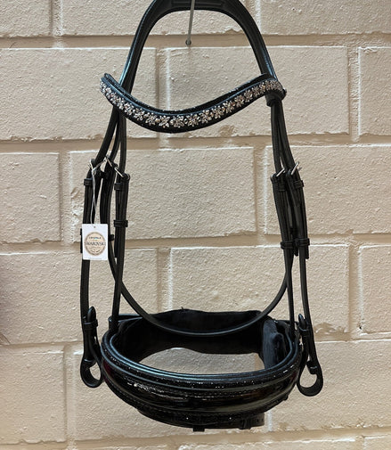 JUDI Trens Hoofdstel Traverso Rocks Black Chrome Patent Full Trenshoofdstellen - Maddelin Equestrian JUDI