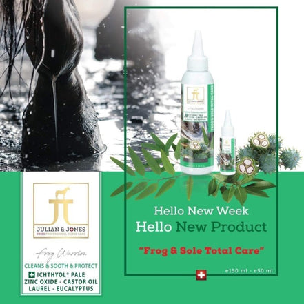 Julian & Jones Frog & Sole Total Care 150ml Hoefverzorging - Maddelin Equestrian Julian & Jones