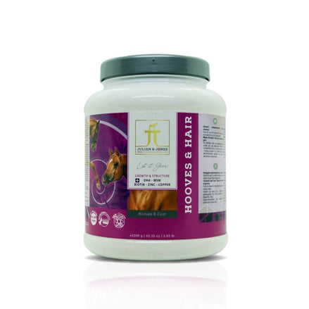 Julian & Jones Hooves & Hair 1200g Voedingssupplementen - Maddelin Equestrian Julian & Jones