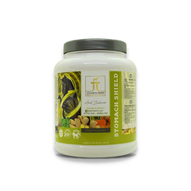 Julian & Jones Stomach Shield 1200g Voedingssupplementen - Maddelin Equestrian Julian & Jones