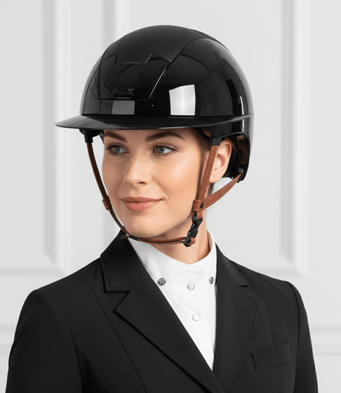 Kask Kooki Lady Light Brown Chinstrap Kask - Maddelin Equestrian Kask