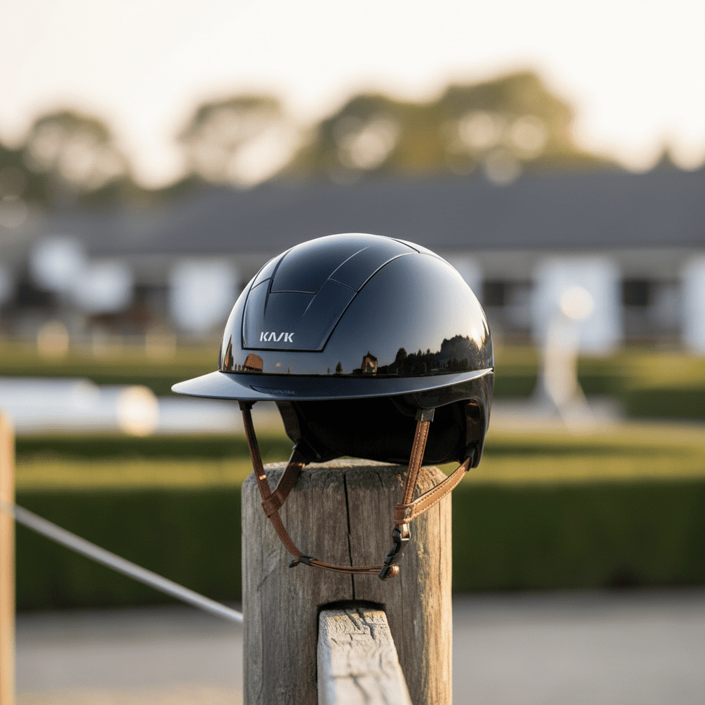 Kask Kooki Lady Light Brown Chinstrap Kask - Maddelin Equestrian Kask