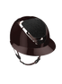 Kask Pure Shine Espresso Chrome Brown Crystal Carpet Black 55 Kask - Maddelin Equestrian Kask