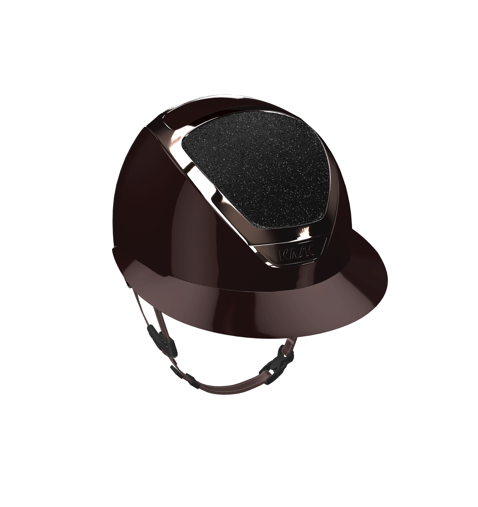 Kask Pure Shine Espresso Chrome Brown Crystal Carpet Black 55 Kask - Maddelin Equestrian Kask