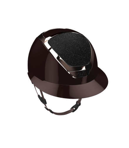 Kask Pure Shine Espresso Chrome Brown Crystal Carpet Black 55 Kask - Maddelin Equestrian Kask