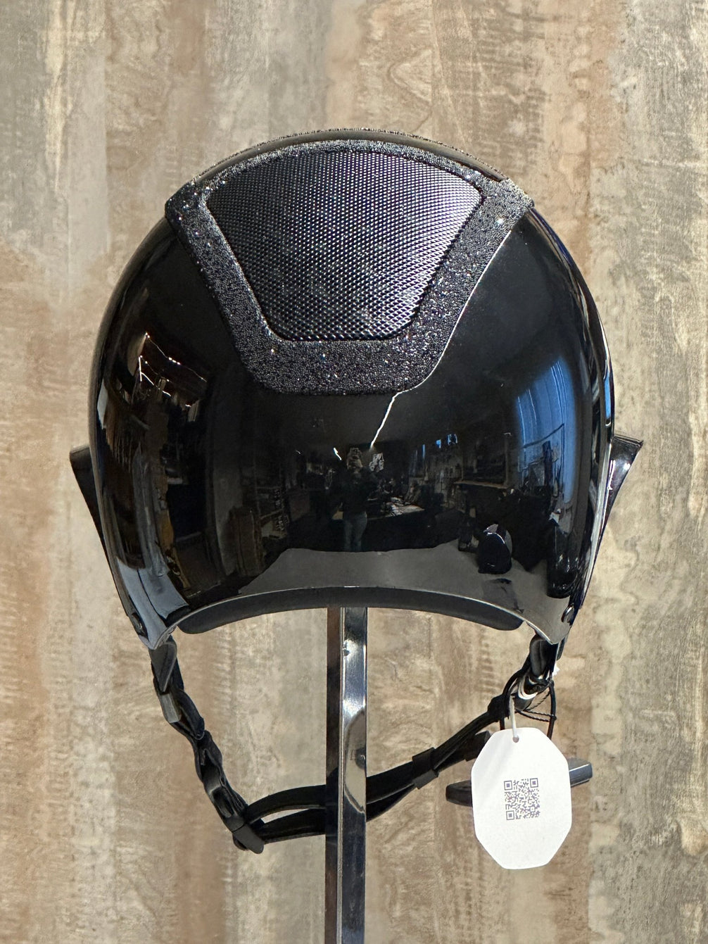 Kask Pure Shine Swarovski Frame Black Kask - Maddelin Equestrian Kask