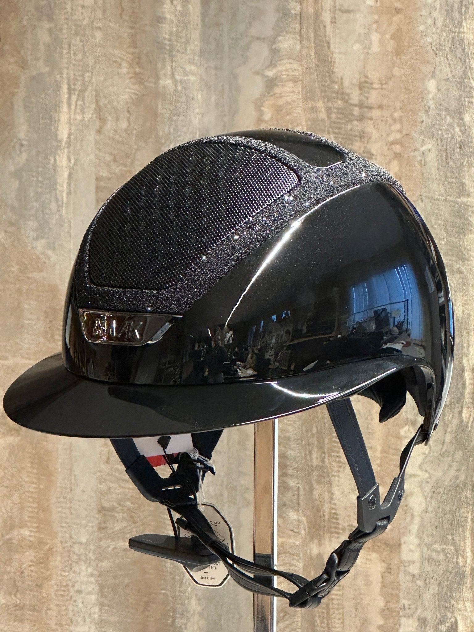 Kask Pure Shine Swarovski Frame Black Kask - Maddelin Equestrian Kask
