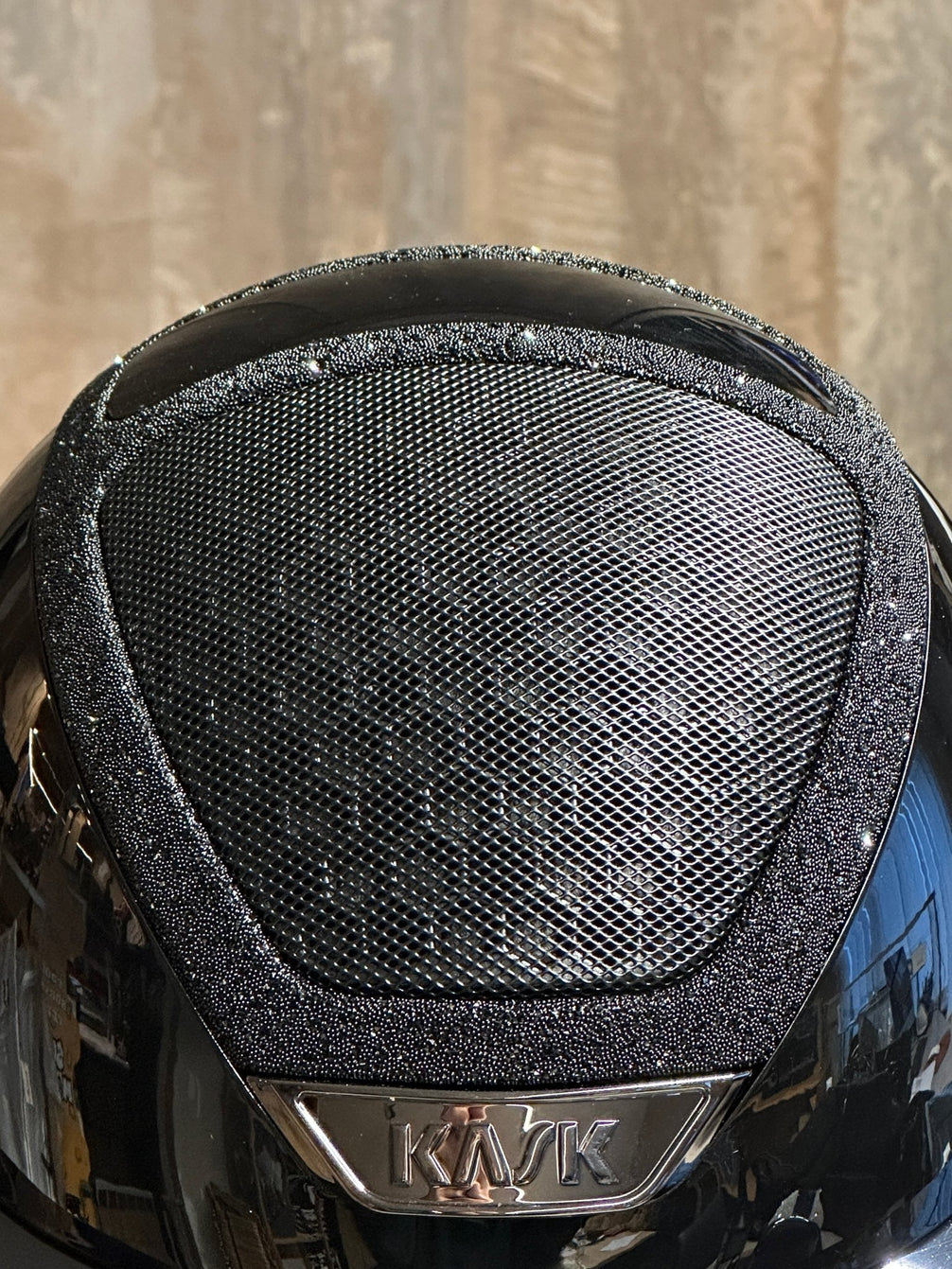 Kask Pure Shine Swarovski Frame Black Kask - Maddelin Equestrian Kask
