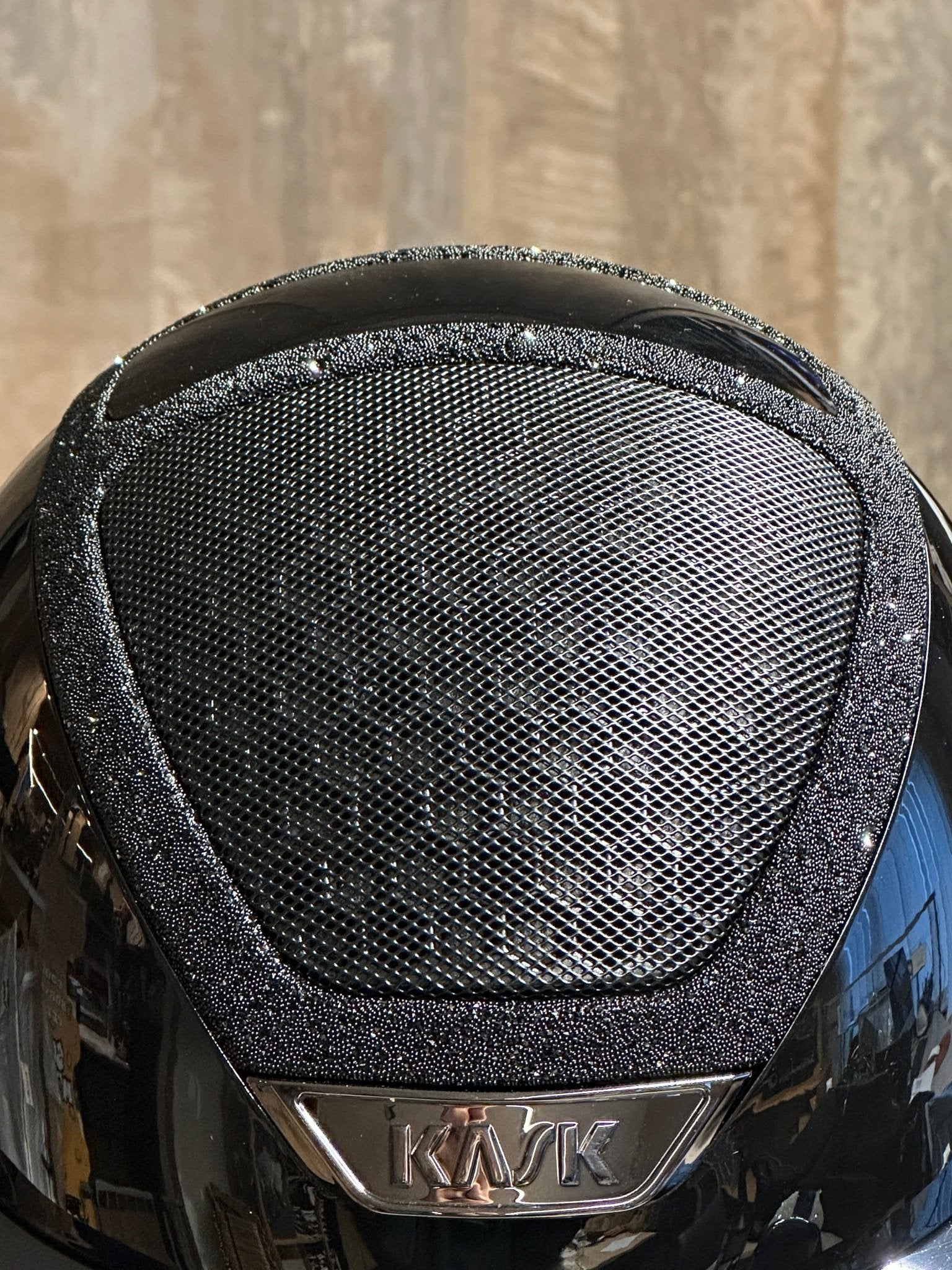 Kask Pure Shine Swarovski Frame Black Kask - Maddelin Equestrian Kask